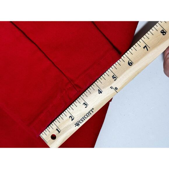 Rare 90 JUST USA Red High Waist Straight Leg Jeans Sz 9 ~ 27” Waist Made in USA - Picture 4 of 12